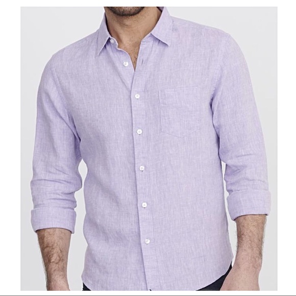 Saks Fifth Avenue Other - Saks 5th Ave Linen Violet Casual Classic FitShirt
